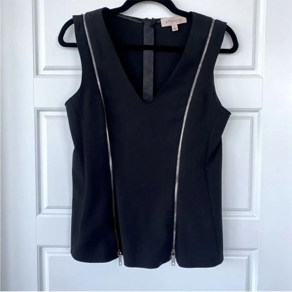 PHILOSOPHY || sleeveless top with zipper detailing